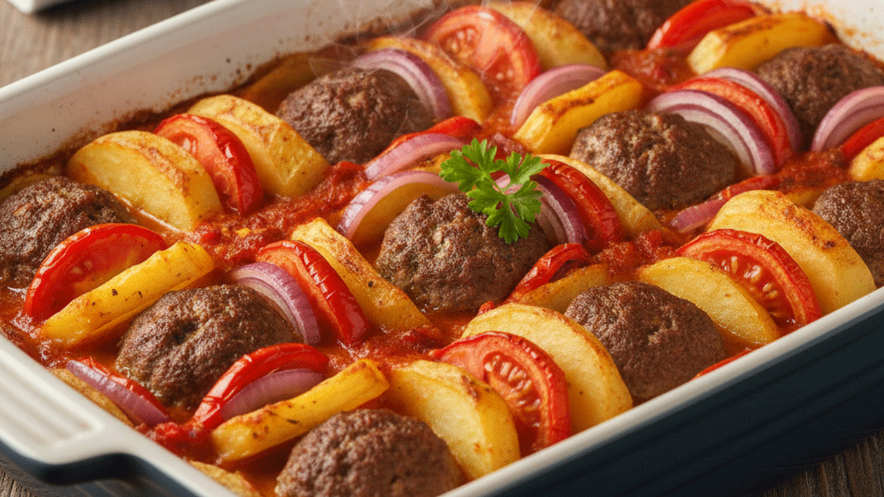 Günün İftar Sofrası: Fırında Köfte Patates!